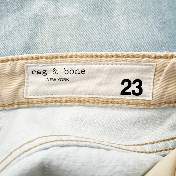 Rag & Bone Maya High Rise Ankle Straight Jeans in Raven Foil - Picture 4 of 7